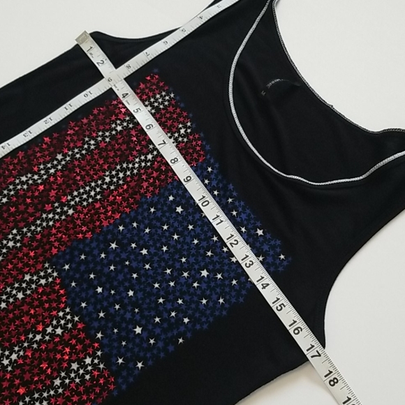Skinny Minnie Flag Tank Top SZ M - Picture 5 of 9